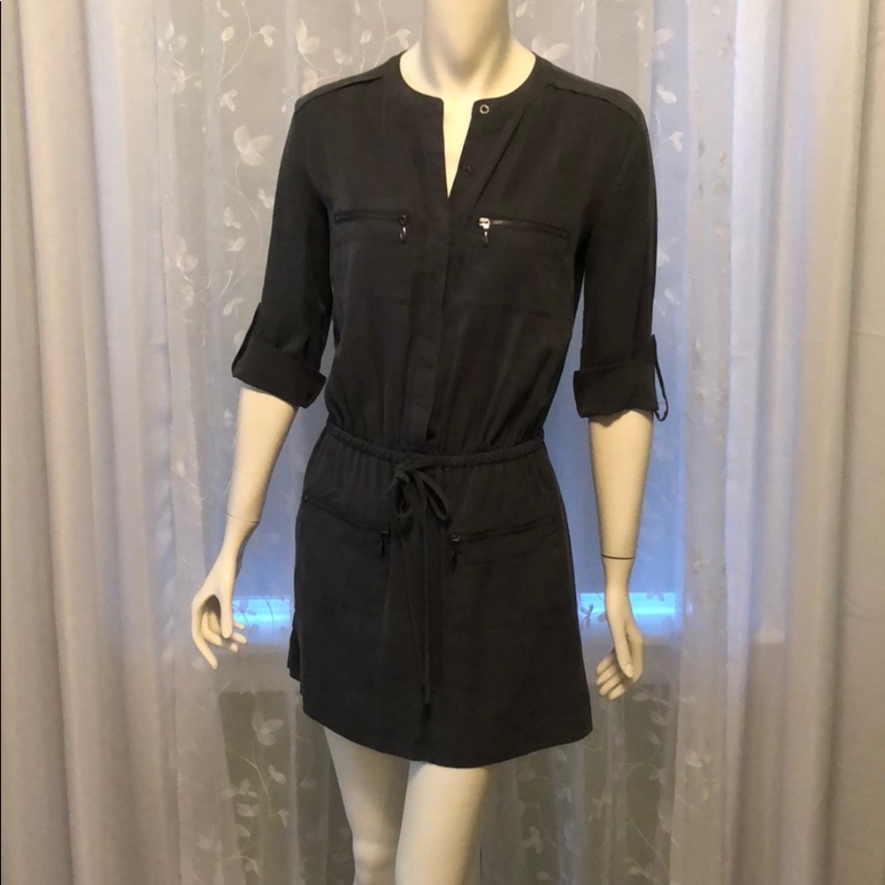 Banana Republic Grey Pull Tie Dress; Size 6P